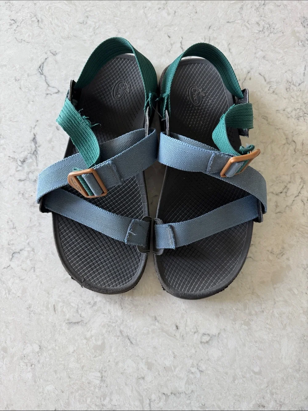Chacos Men’s 9 Casual Strapped Sandals in Blue and Green